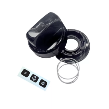 Hausmeister gázláng gomb fekete, (gomb, rugó, matrica) HM 5020 HM 5011S típusokhoz tűzhelyhez