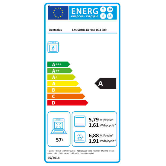 Electrolux LKG504011X gáztűzhely termosztátos gáz sütővel, légkeverés, katalitikus tisztítás, szikragyújtás, sütővilágítás 