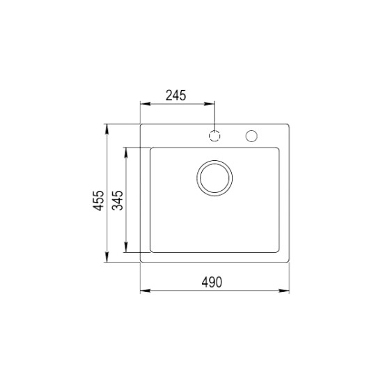 Teka Clivo 50 STQ gránit mosogatótál topázbézs egymedencés 40148012 490 x 450 mm