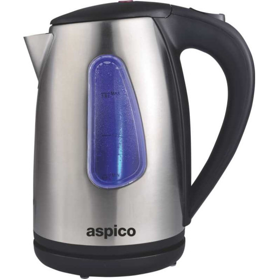 ASPICO VF100R vízforraló, rozsdamentes, 1,8 liter, 2200 W