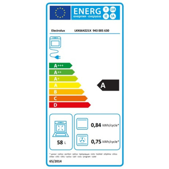 Electrolux LKK664201X 60cm széles kombinált tűzhely