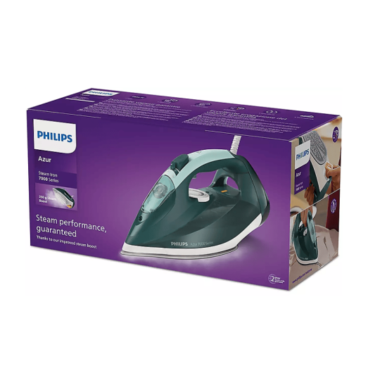 Philips DST7031/70 gőzölős vasaló, opálzöld/menta,Quick Calc Release,2800W,2m kábelhossz