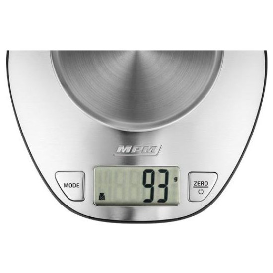 MPM MWK-05M konyhai mérleg,rozsdamentes acél tállal , max. 5kg méréshatár