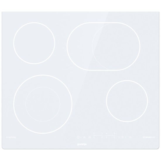 Gorenje ECT643SYW beépíthető fehér Simplicity főzőlap, 60x52x5.4 cm