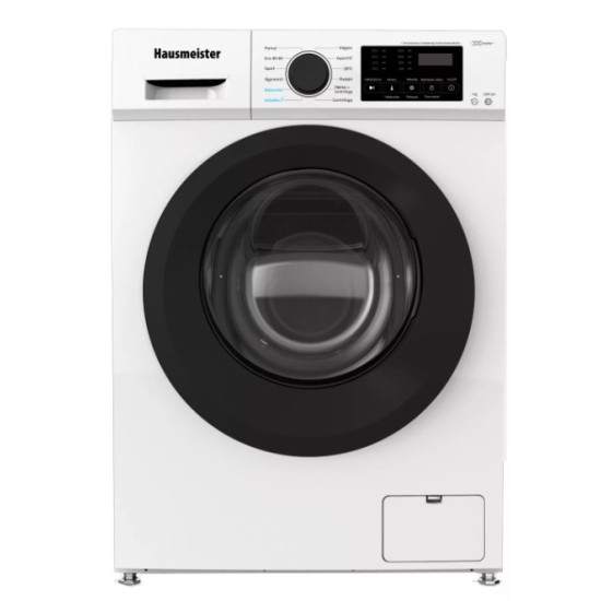 Hausmeister HM2711 elöltöltős mosógép, 7kg 1200 f.. inverter motor, MAGYAR kezelőpanellel, 44cm mély, gőzmosás, 60x44x85 cm 