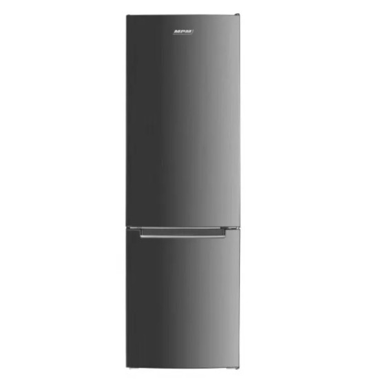 MPM MPM-285-KB-31/E kombinált alulfagyasztós hűtőszekrény, 191/71L, 55x58x180 cm, inox szín, MPM285KB31