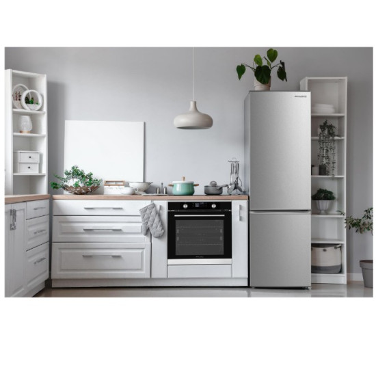 Philco PCS 262 EX alulfagyasztós inox kombinált hűtőszekrény, 197/65L, 54.7x56.8x177.3 cm 
