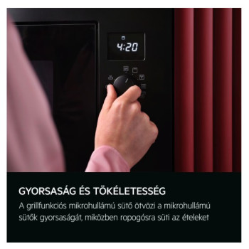 AEG OS5GM251EB beépíthető fekete 23 literes mikrohullámú sütő grilles, érintővezérléssel 