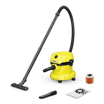 Karcher WD 2 PLUS V-12/4/18/C 1.628-009.0 száraz és nedves porszívó, 1000W, sárga szín 