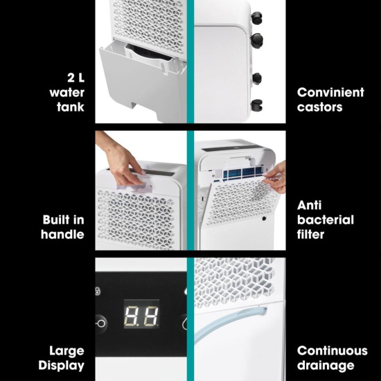 Hisene D20CW páramentesítő, 16L/nap, Wifi, 270W