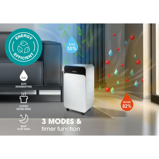 Hisene D20CW páramentesítő, 16L/nap, Wifi, 270W