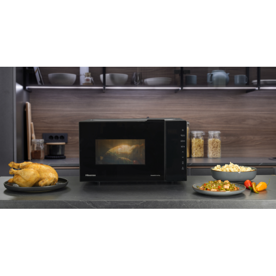 Hisense H23MOBS5HG4 mikrohullámú sütő, 23L, 800W, fekete szín