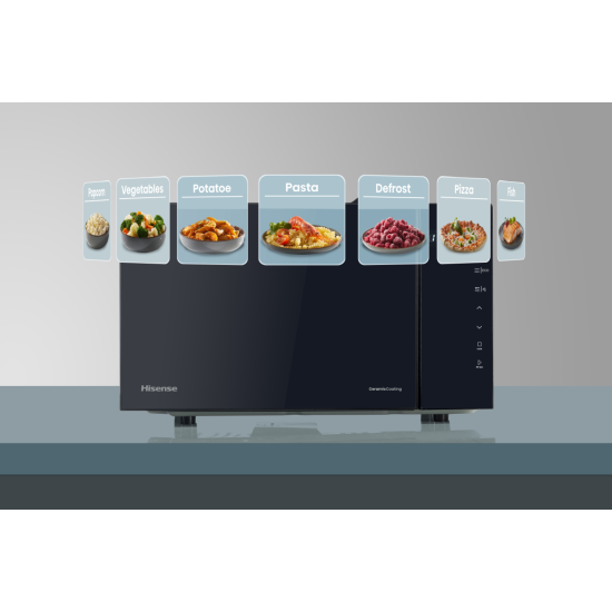 Hisense H23MOBS5HG4 mikrohullámú sütő, 23L, 800W, fekete szín