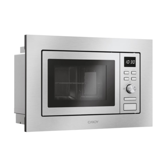 Candy CA20FMW7NG beépíthető mikrohullámú sütő, 20L, 800W, 59.5x34.35x38.2 cm, inox szín 