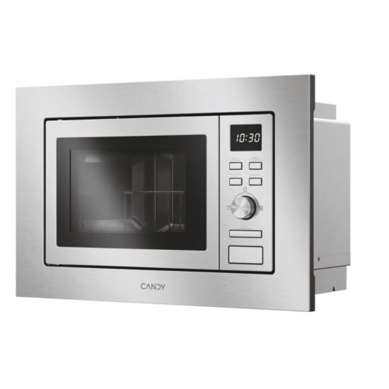 Candy CA20FMW7NG beépíthető mikrohullámú sütő, 20L, 800W, 59.5x34.35x38.2 cm, inox szín 