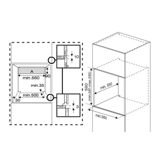Beko BBIS17300BCS beépíthető sütő, 72L, 59.4x56.7x59.5 cm, fekete szín