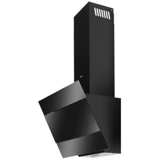 Amica OKC624S beépíthető falra szerelhető döntött kürtös konyhai elszívó, 60x35x133 cm, feketére festett acél szín 