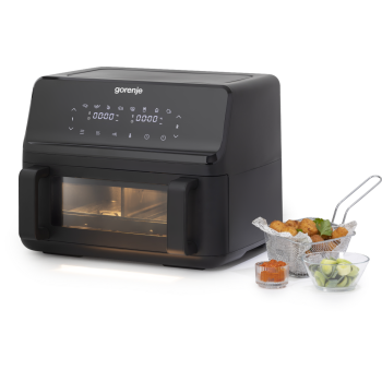 Gorenje AF2700BP forrólevegős sütő, Air Fryer, 9L, 2700W, fekete szín 