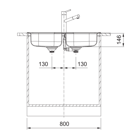 Franke SKX 620-80 mosogatótálca, inox, 80x50 cm, 101.0712.131