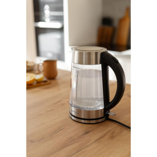 Gorenje K17GDWII üveg vízforraló, 1.7L, 2200W, Strix vezérlés, dupla fal