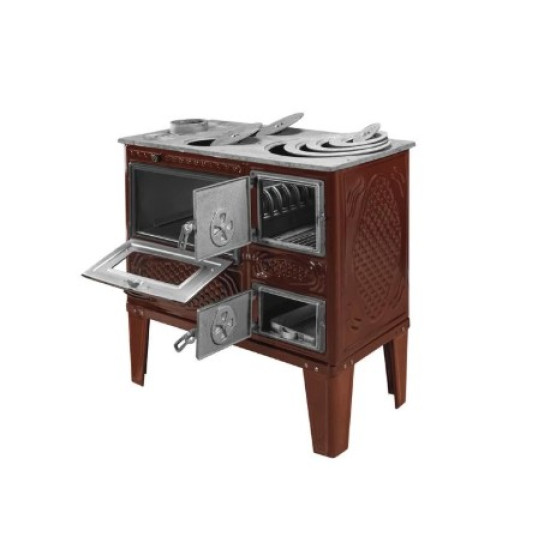 Hunor YTK 210 sparhelt barna balos 7,85 kW, öntvény tűztérrel, 81x40x75 cm 