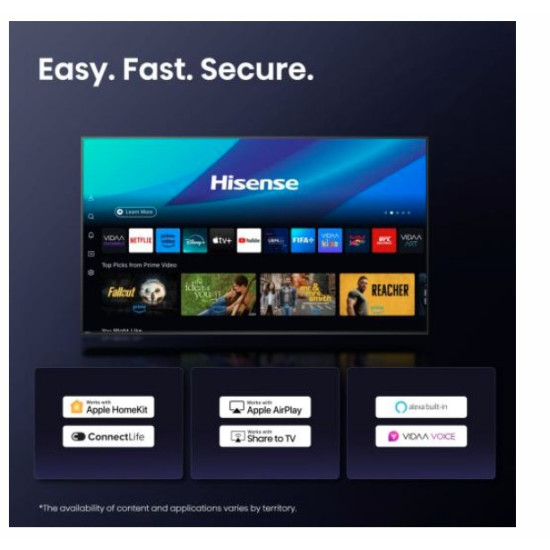 Hisense 50E7QPRO 4K UHD Smart QLED TV, 50", 127 cm 