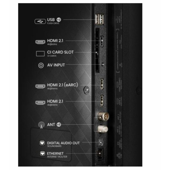 Hisense 50E7QPRO 4K UHD Smart QLED TV, 50", 127 cm 