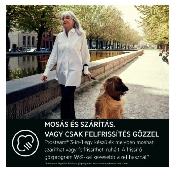 AEG LWR73166OE mosó-szárító gép sötétszürke 10/6kg WIFI, Universaldose, Prosteam®, 1600 f/p. nagy LED kijelző, Ökoinverter, gőzprogramok, 59.7x63.1x84.7 cm