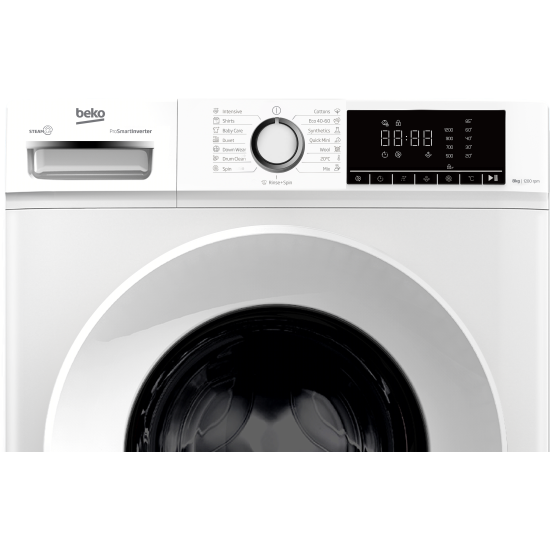 Beko B1WFM2821WEE elöltöltős mosógép, 8 kg, gőz, 60x52x84.7 cm