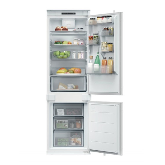 Candy ECNBQL3518EV beépíthető alulfagyasztós kombinált hűtőszekrény, 194/74L, 54x55x177.2 cm Low Frost Technology