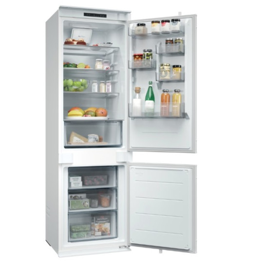 Candy ECNBQL3518EV beépíthető alulfagyasztós kombinált hűtőszekrény, 194/74L, 54x55x177.2 cm Low Frost Technology