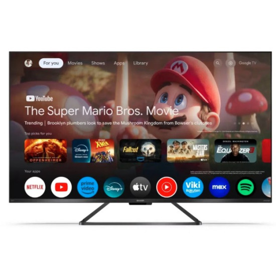 Sharp 55GR8265E 4K UHD Smart QLED TV, 55", 139.7 cm