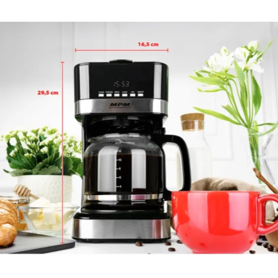 MPM MKW-05 filteres tea-kávéfőző, 950W, 1,8L, fekete szín 