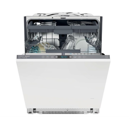 Candy CI4C4F1A teljesen beépíthető mosogatógép, 14 teríték, inverter motor, Wifi, automatikus ajtónyitás, 59.7x55.5x81.8 cm 