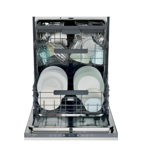 Candy CI4C4F1A teljesen beépíthető mosogatógép, 14 teríték, inverter motor, Wifi, automatikus ajtónyitás, 59.7x55.5x81.8 cm 
