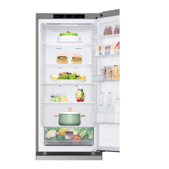 LG GBV22L0EPY No Frost alulfagyasztós kombinált hűtőszekrény, Smart Inverter Kompresszor, 277/110L, prime ezüst, 59.5x68.2x203 cm