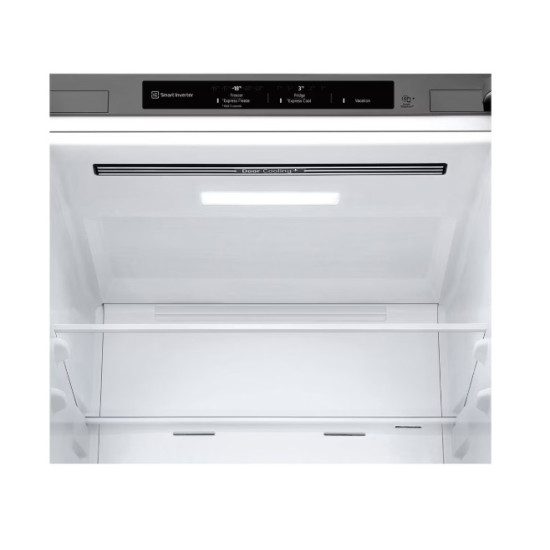 LG GBV22L0EPY No Frost alulfagyasztós kombinált hűtőszekrény, Smart Inverter Kompresszor, 277/110L, prime ezüst, 59.5x68.2x203 cm