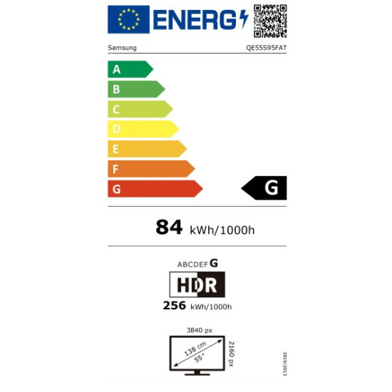 Samsung QE55S95FATXXH 4K UHD Smart OLED TV, 55", 139.7 cm