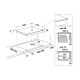Whirlpool WL S5360 BF/W beépíthető indukciós kerámialap, 59x51x5.4 cm, fehér szín 