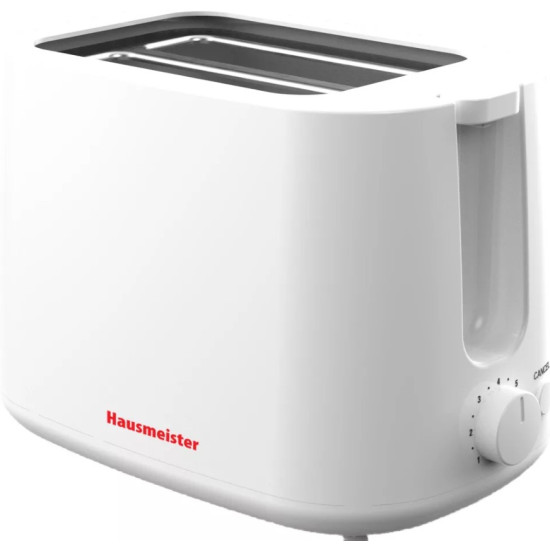 Hausmeister HM 6562W kétszeletes kenyérpirító, 750W, fehér szín 