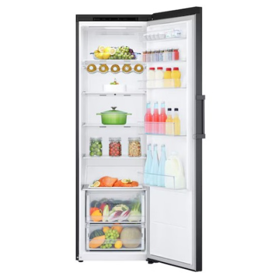 LG GLT51MCGSF egyajtós hűtőszekrény, 386L, Lineáris Inverter Kompresszor, 59.5x70.7x186 cm, matt fekete szín