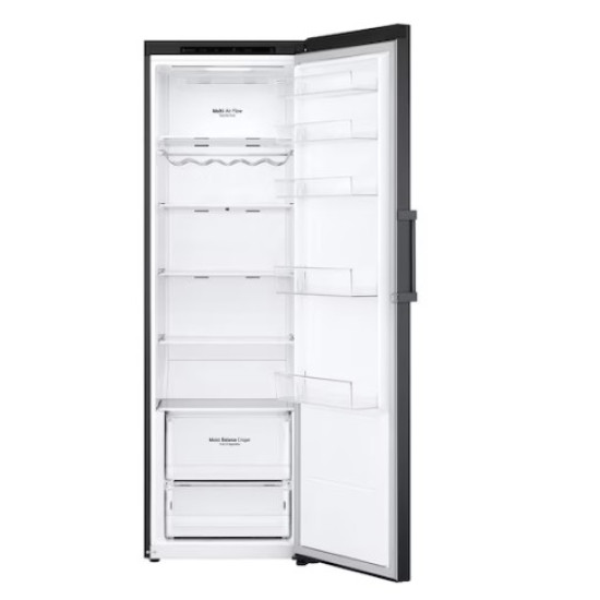 LG GLT51MCGSF egyajtós hűtőszekrény, 386L, Lineáris Inverter Kompresszor, 59.5x70.7x186 cm, matt fekete szín