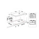 Whirlpool GMWL 728/IXL beépíthető gáz főzőlap, 73x51x4.1 cm, 5 gázégő, wok égőfej, inox ixelium szín