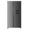 Haumeister HM 3514E No Frost side by side hűtőszekrény, 344/185L, 90x66.6x177cm, inox 
