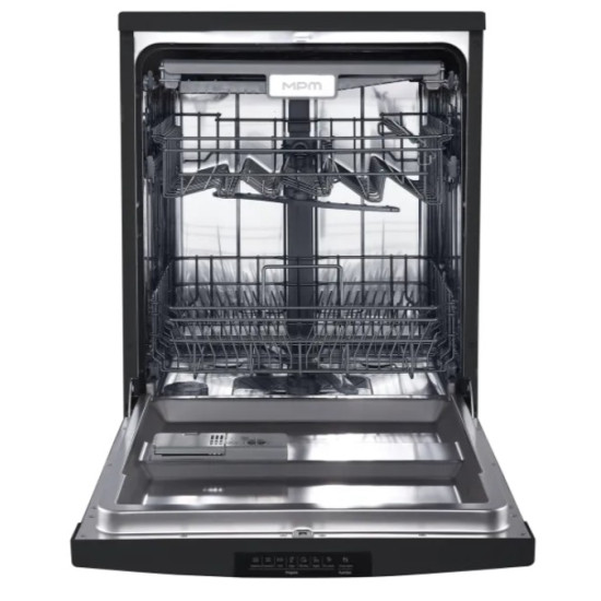 MPM MPM-60-ZMF-03 mosogatógép, 14 teríték, 3 kosár, automatikus ajtónyitás, 60x60x85 cm, fekete szín 