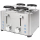 Proficook PC-TA 1252 kenyérpirító, 4 szeletes, 1500W, inox, retro design, kiolvasztás, melegítő funkcióval
