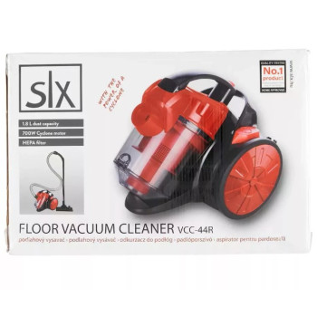 SLX VCC-44R Cyclone porzsák nélküli porszívó, 700W, piros/fekete szín
