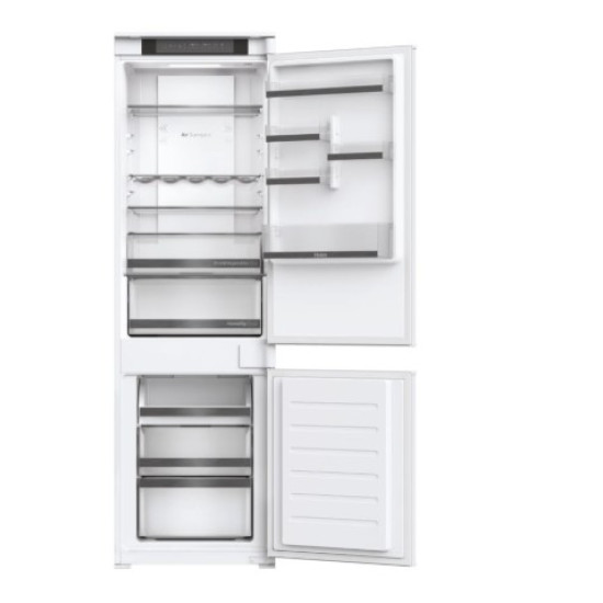 Haier HBW5518E No Frost beépíthető alulfagyasztós kombinált hűtőszekrény, 186/62L,Wifi, inverter kompresszor, 54x54.5x177.2 cm