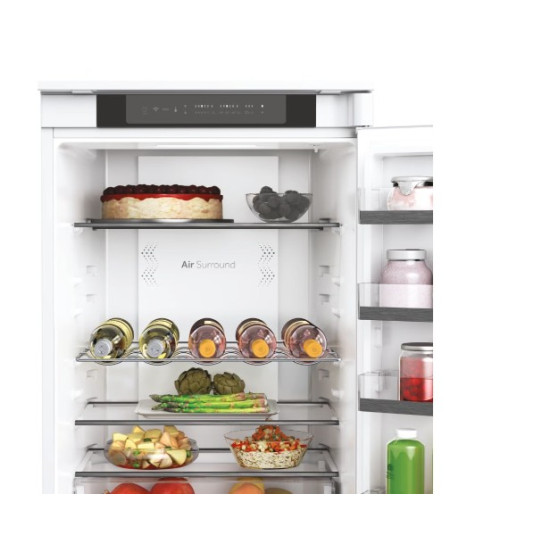 Haier HBW5518E No Frost beépíthető alulfagyasztós kombinált hűtőszekrény, 186/62L,Wifi, inverter kompresszor, 54x54.5x177.2 cm