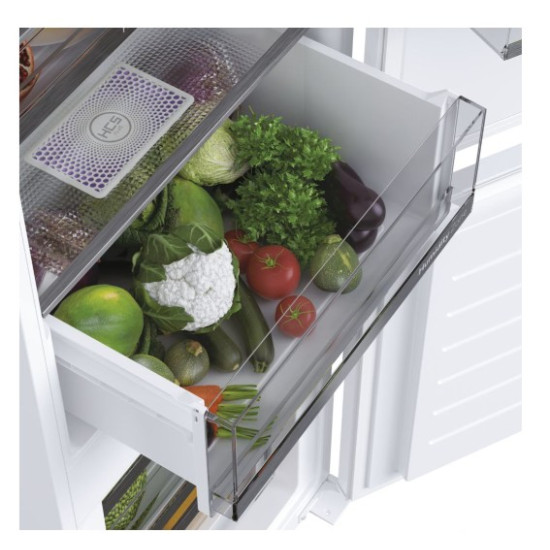 Haier HBW5518E No Frost beépíthető alulfagyasztós kombinált hűtőszekrény, 186/62L,Wifi, inverter kompresszor, 54x54.5x177.2 cm